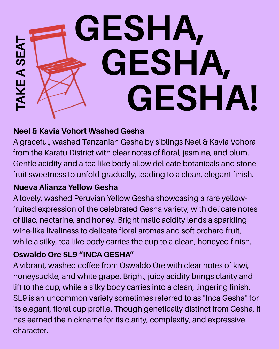 TAKE A SEAT // coffee tasting